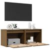 vidaXL Seinäkaapit 2 kpl hunajanruskea 45x30x35 cm täysi mänty