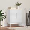 vidaXL Sivup&ouml;yt&auml; FLORO Valkoinen 70 x 30 x 70,5 cm Massiivinen m&auml;nty