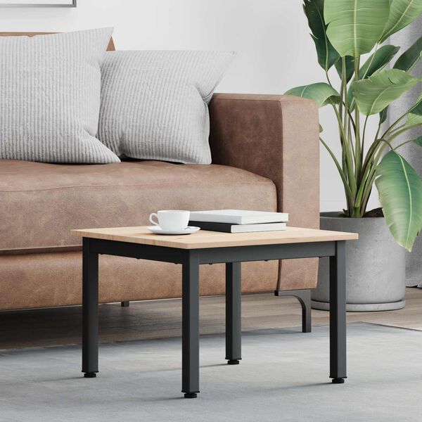 vidaXL Sohvap&ouml;yt&auml; Luonnollinen 50 x 50 x 36 cm Massiivinen m&auml;nty