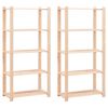 vidaXL 5-kerroksiset varastohyllyt 2 kpl 80x38x170cm t&auml;ysi m&auml;nty 250kg