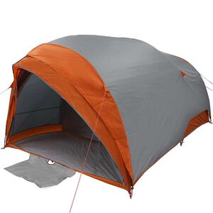 vidaXL Tunneliteltta Harmaa ja oranssi 410 x 285 x 198 cm taffeta