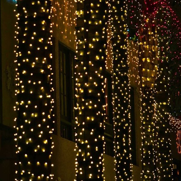 vidaXL Led-verkko Tummanvihre&auml;