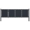 vidaXL Puutarhan portti ter&auml;s 350x75 cm antrasiitti
