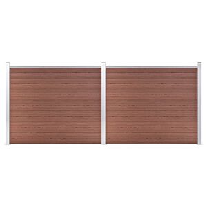vidaXL Aitapaneelisarja WPC 353x146 cm ruskea