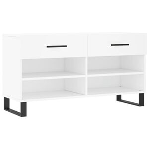 vidaXL Kenk&auml;penkki valkoinen 102x35x55 cm tekninen puu