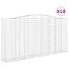 vidaXL Kaarevat kivikorit 10 kpl 400x50x200/220 cm galvanoitu rauta