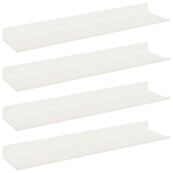 vidaXL Kelluva hylly 4 pcs Valkoinen 40 x 9 x 2,5 cm Ter&auml;s