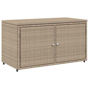 vidaXL Puutarhan säilytyskaappi beige 110x55x60,5 cm polyrottinki