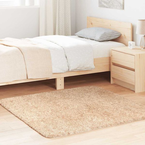 vidaXL P&ouml;rr&ouml;matto korkeanukkainen NAVARRA beige 120x120 cm polyesteri