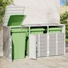 vidaXL Wheelie Bin S&auml;ilytys Triple Bins Harmaa 216x81x115 cm Ter&auml;s