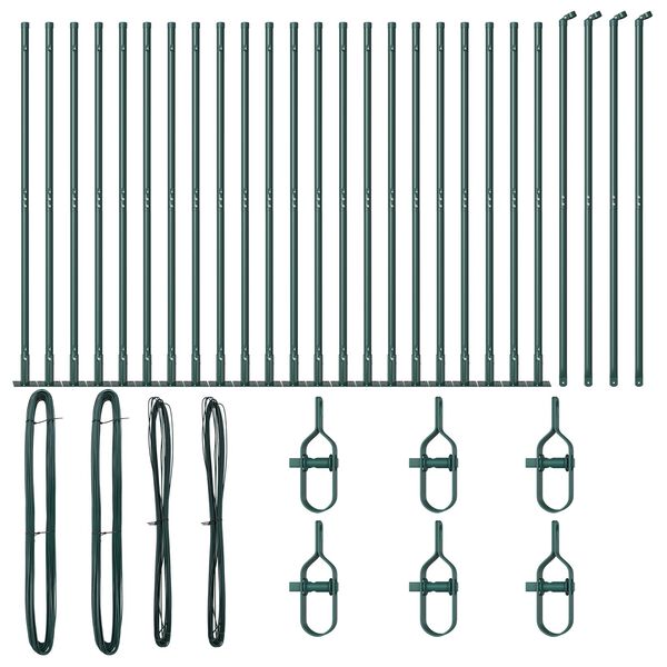 vidaXL Aitalatu 26 pcs Harmaa Koko_v_3,2 x 3,2 x 83,5 cm