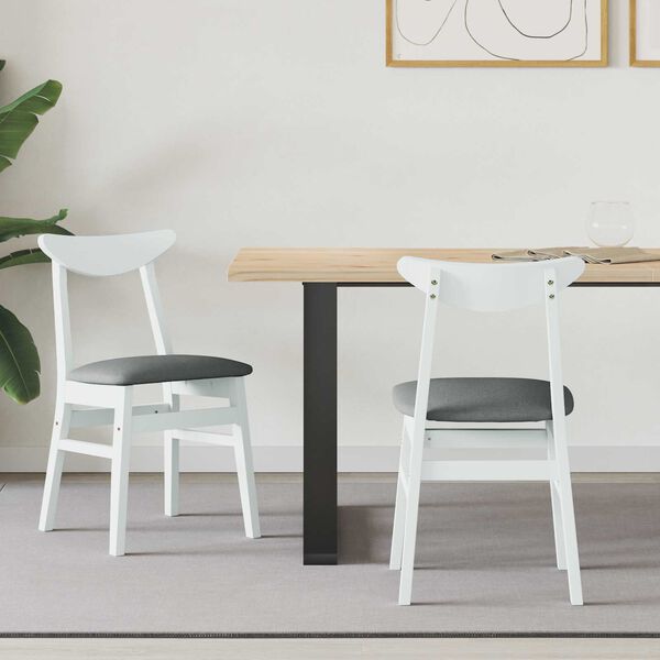 vidaXL Ruokatuolit 2 pcs Valkoinen 42 x 47.5 x 81 cm
