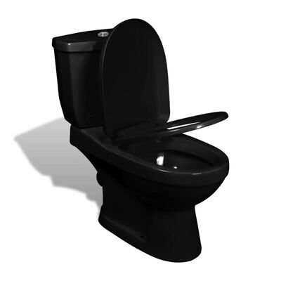 vidaXL WC-istuin Vesisäiliöllä musta