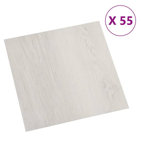 vidaXL Itsekiinnittyvä lattialankku 55 kpl PVC 5,11 m² beige