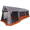 vidaXL Perhe Teltta 620 x 322 x 240 cm Polyesteri Harmaa ja oranssi