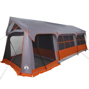 vidaXL Perhe Teltta 620 x 322 x 240 cm Polyesteri Harmaa ja oranssi