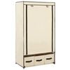 vidaXL Vaatekaappi kerma 87x49x159 cm kangas