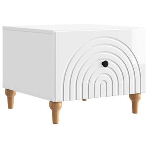 vidaXL Sohvap&ouml;yt&auml; Korkeakiiltoinen valkoinen 49 x 50 x 40 cm