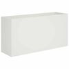 vidaXL Puutarha ruukku valkoinen 100 x 30 x 50 cm Kylm&auml;valssattu ter&auml;s