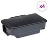 vidaXL Hiiriloukut 4 kpl Musta 22x12,5x7,5 cm