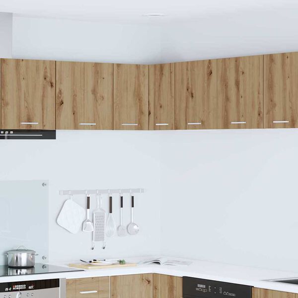 vidaXL Henkarikaappi Artisan tammesta ja valkoisesta 57 x 57 x 40 cm