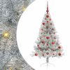 vidaXL Tekokuituinen Esivalmistettu Joulukuusi Hopea 120 cm PET