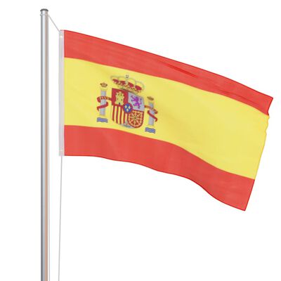 vidaXL Espanjan lippu ja tanko alumiini 6,2 m
