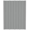 vidaXL Kattopaneeli 36 pcs Harmaa 60 x 45 cm Galvanoitu ter&auml;s