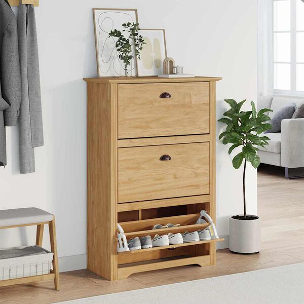 vidaXL Kenk&auml;teline BODO Hunajaruskea 80 x 35 x 118 cm Tekninen puu