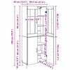 vidaXL Korkea kaappi Vanha Puu 69,5 x 34 x 180 cm Tekninen puu
