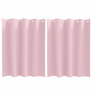 vidaXL Piment&auml;v&auml; verho renkailla 2 kpl Vaaleanpunainen 140 x 140 cm