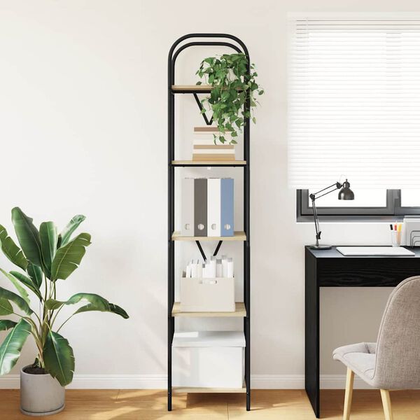 vidaXL Kirjahylly Sonoman tammi 40 x 30 x 183 cm Tekninen puu