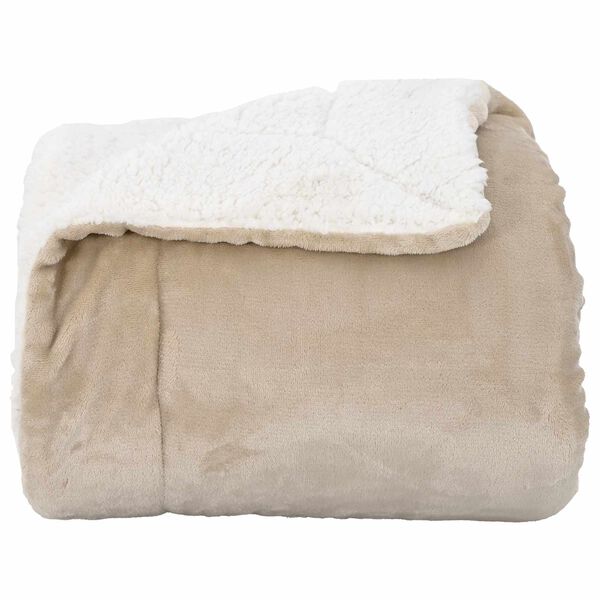 vidaXL Heittoviltti Beige 5FT King Size Fleese