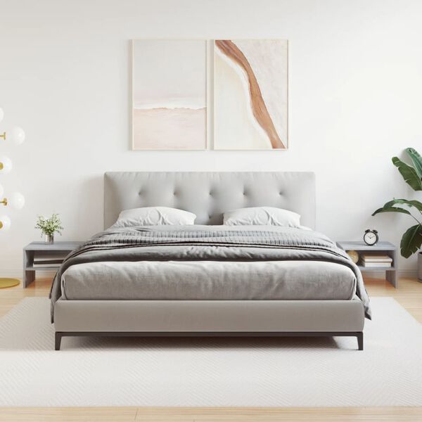 vidaXL Y&ouml;p&ouml;yd&auml;t 2 kpl harmaa sonoma 40x30x30 cm tekninen puu