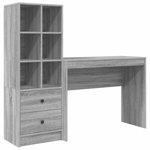 vidaXL P&ouml;yt&auml; Harmaa Sonoma 145,5 x 40 x 127 cm 2 kpl
