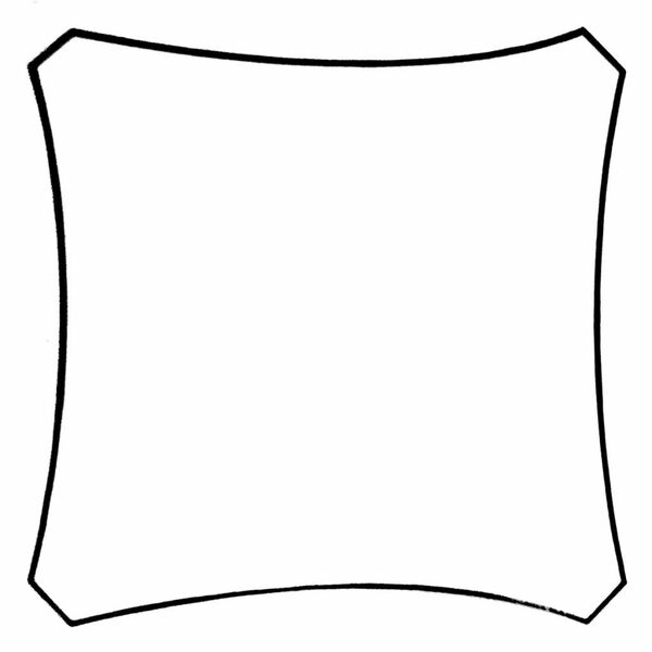 Perel Aurinkopurje neliönmuotoinen 3,6 m kerma GSS4360