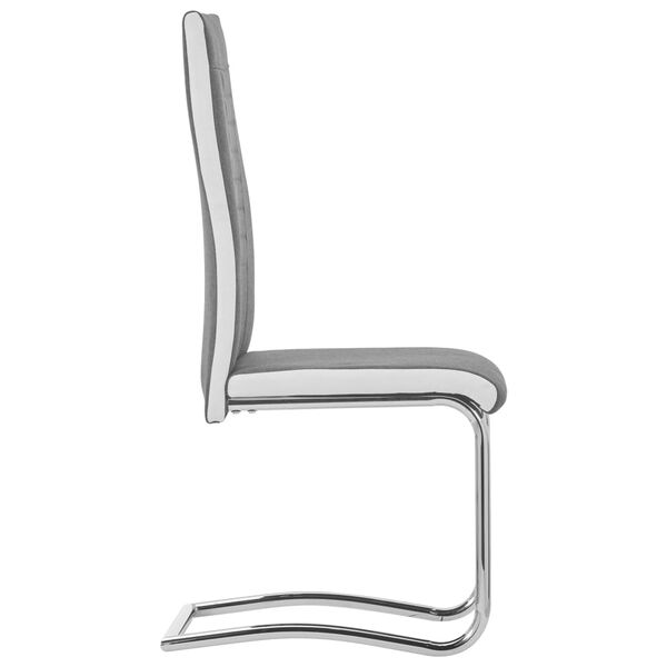 vidaXL Ruokatuolit takajalattomat 2 kpl tummanharmaa kangas