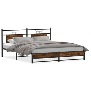 vidaXL Metallinen s&auml;ngynrunko savutammi 180x200 cm