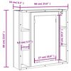 vidaXL Kylpyhuoneen peilikaappi savutammi 60x16x60 cm tekninen puu