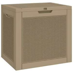 vidaXL Puutarhan varastoarkku vaaleanruskea 55,5x43x53 cm polypropeeni