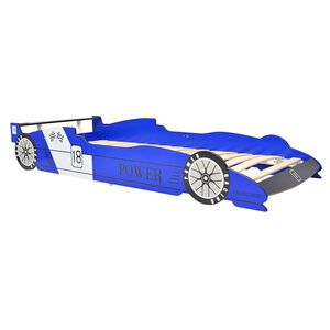 vidaXL Lastens&auml;nky kilpa-auto 90x200 cm Sininen