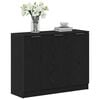 vidaXL Sivupöytä Musta tammi. 90,5 x 30 x 70 cm Tekninen puu