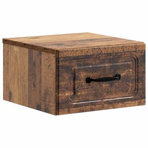 vidaXL Sein&auml;lle Kiinnitett&auml;v&auml; Y&ouml;p&ouml;yt&auml; Vanha puu 34,5 x 33 x 20 cm