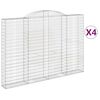 vidaXL Kaarevat kivikorit 4 kpl 300x30x200/220 cm galvanoitu rauta