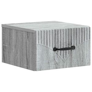 vidaXL Sein&auml;lle Kiinnitett&auml;v&auml; Y&ouml;p&ouml;yt&auml; Harmaa sonoma 34,5 x 33 x 20 cm