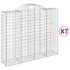 vidaXL Kaarevat kivikorit 7 kpl 200x50x160/180 cm galvanoitu rauta