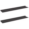 vidaXL Kelluva hylly 2 kpl Musta 100 x 18 x 2,5 cm Ter&auml;s