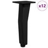 vidaXL Pystyjalat 12 kpl Musta 40 x 40 x 100 mm Rauta