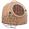 vidaXL Kissan kuljetuskori 60x45x45 cm luonnollinen paju
