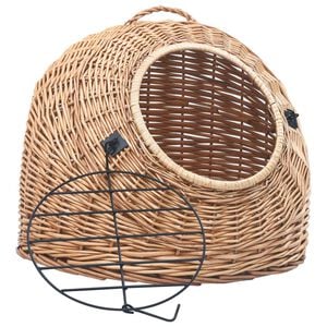 vidaXL Kissan kuljetuskori 60x45x45 cm luonnollinen paju